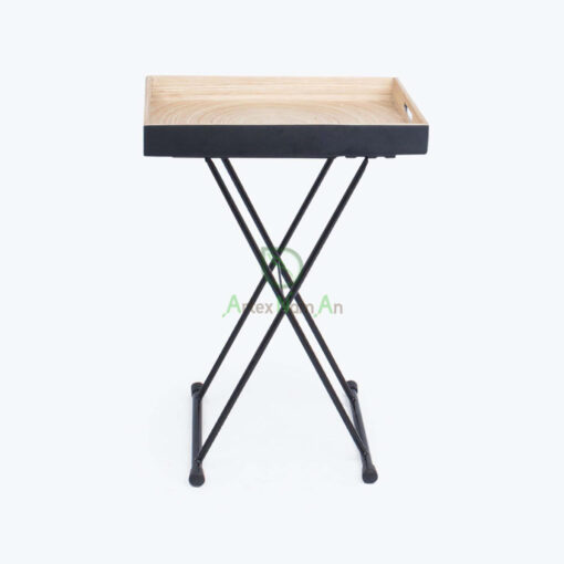 High Quality Modern Bamboo Coffee Table Tray Also Tea Serving Tray With Steel Stand From Vietnam