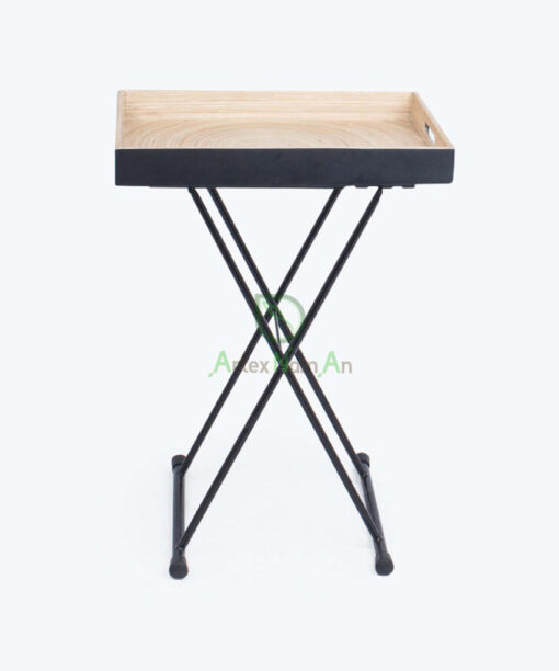 High Quality Modern Bamboo Coffee Table Tray Also Tea Serving Tray With Steel Stand From Vietnam
