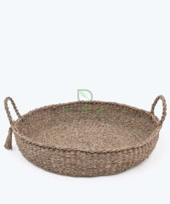 Natural Seagrass Woven Basket Tray Also Fruit Storage Tray