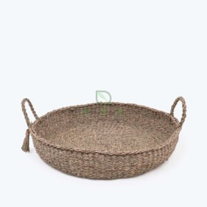 Natural Seagrass Woven Basket Tray Also Fruit Storage Tray