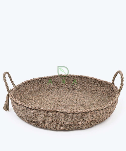 Natural Seagrass Woven Basket Tray Also Fruit Storage Tray