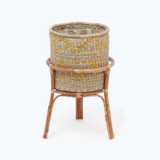 Natural Seagrass Flower Pots & Planters Round Also Woven Indoor Planter Pots Plants With Stand Wholesale