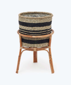 Natural Woven Plant Stand With Seagrass Plant Pot To Buy In Bulk