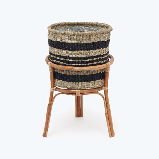 Natural Woven Plant Stand With Seagrass Plant Pot To Buy In Bulk