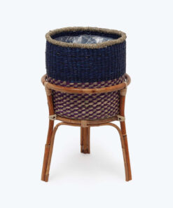 Eco Friendly Seagrass Indoor Pots For Plant With Stand For Wholesale