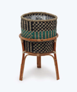 Vietnam Wholesale Woven Seagrass Plant Pot In African Style With Stand