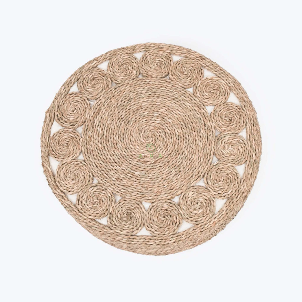 Sustainable, Round Cushion made of Seagrass