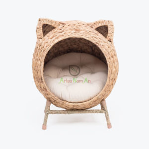 Natural Woven Water Hyacinth Pet Cat Dog House From Vietnam