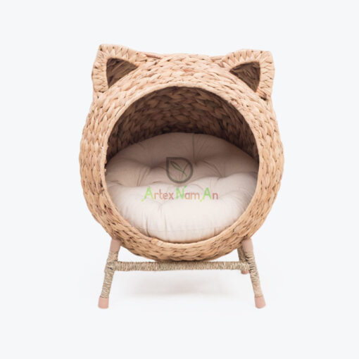 Natural Woven Water Hyacinth Pet Cat Dog House From Vietnam