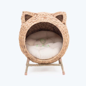 Natural Woven Water Hyacinth Pet Cat Dog House Also Bed Cages From Vietnam