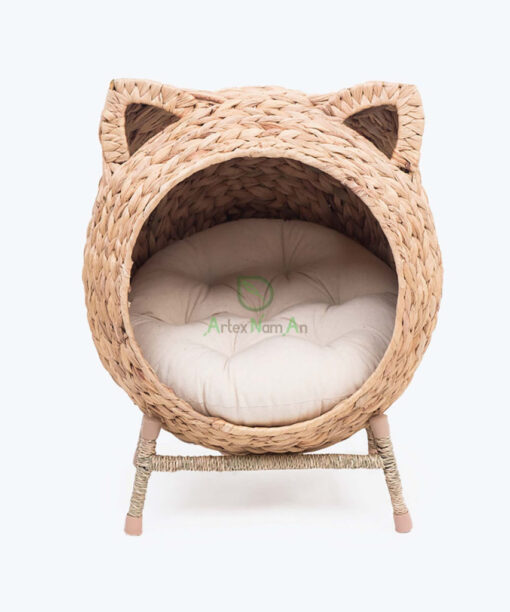 Natural Woven Water Hyacinth Pet Cat Dog House Also Bed Cages From Vietnam