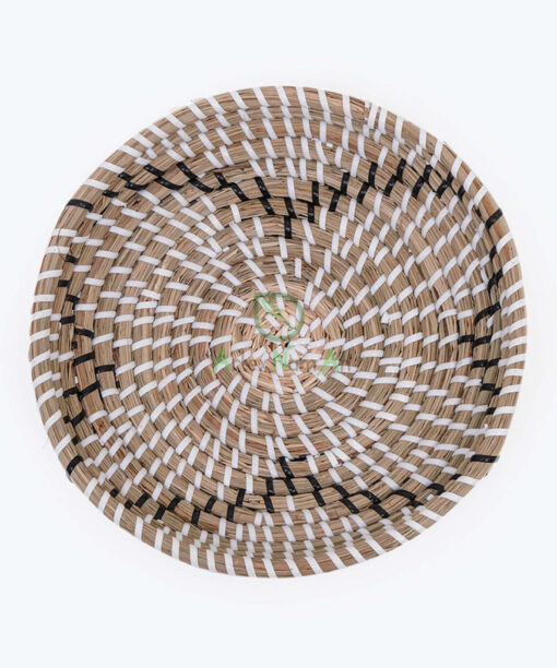 Eco-friendly Round Seagrass Woven Decorative Plates also Wall Basket for Home Decor