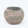 Eco Friendly Mini Round Woven Seagrass Indoor Planter Pot