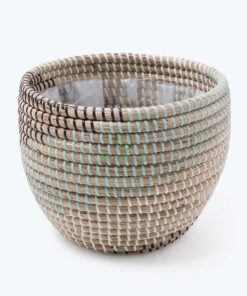 Handmade Mini Round Seagrass Pots For Plants From Vietnam