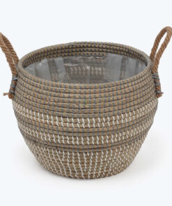 Vietnam supplier woven basket for plants with handles for home decor