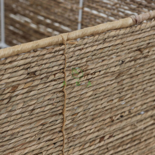Eco-friendly Woven Cube Seagrass Clothes Storage Basket With Handle Also Toy Storage Basket