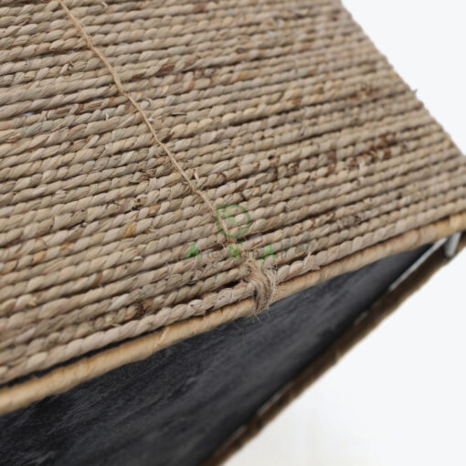 Eco-friendly Woven Cube Seagrass Clothes Storage Basket With Handle Also Toy Storage Basket