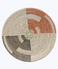 Natural Round Handicraft Seagrass Wall Hanging Woven Plate And Boho Decor Basket
