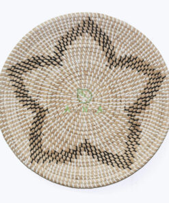 Eco Friendly Round Seagrass Woven Wall Hanging Basket Decor For Home Decoration
