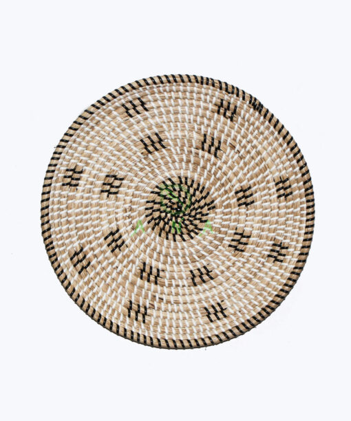 Natural Round Seagrass Woven Decorative Trays Plates Also Wall Decor Hanging For Room Decor