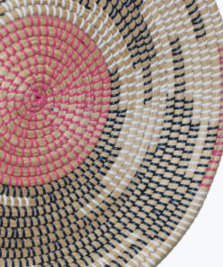 natural round decorative seagrass wall basket for living room and bedroom