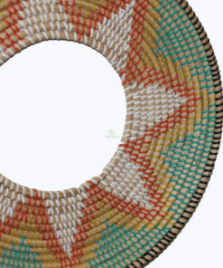 handmade round seagrass wall basket decor