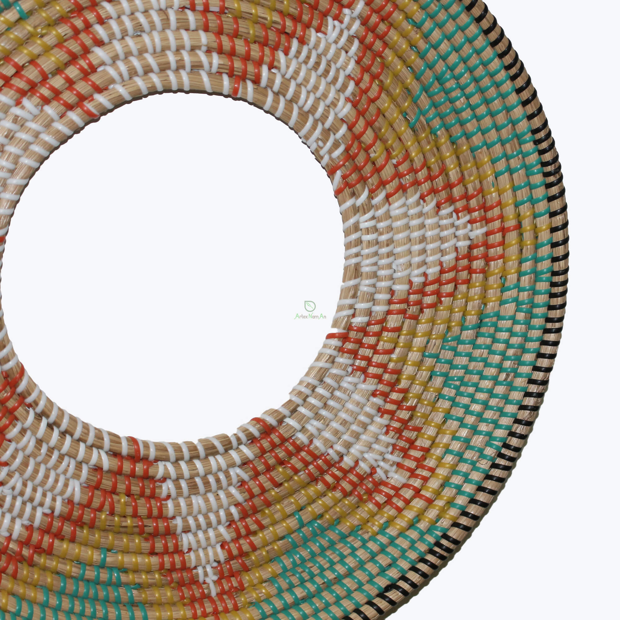 handmade round seagrass wall basket decor