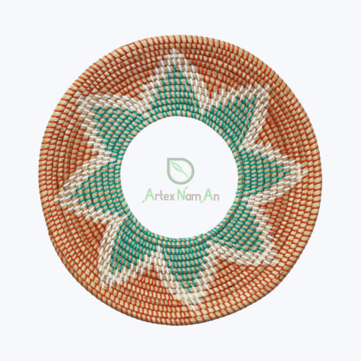 Natural Round Decorative Seagrass Wall Plate Decor For Living Room And Bedroom