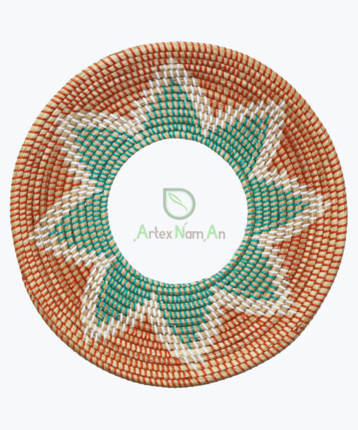 Natural Round Decorative Seagrass Wall Plate Decor For Living Room And Bedroom