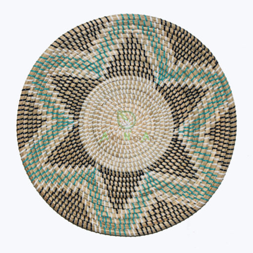 Handwoven seagrass hanging plate wholesale wall decor for living room and bedroom