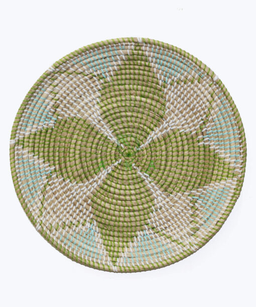 eco-friendly boho wall art seagrass wall decor basket