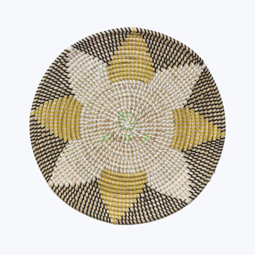 Handwoven Round Seagrass Boho Wall Decor Basket