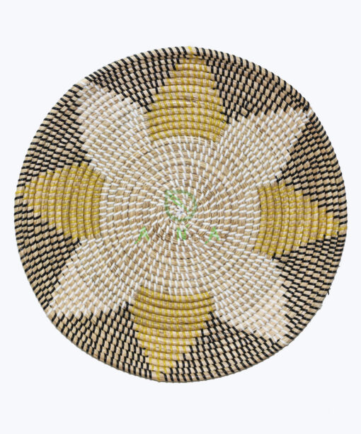 Handwoven Round Seagrass Boho Wall Decor Basket