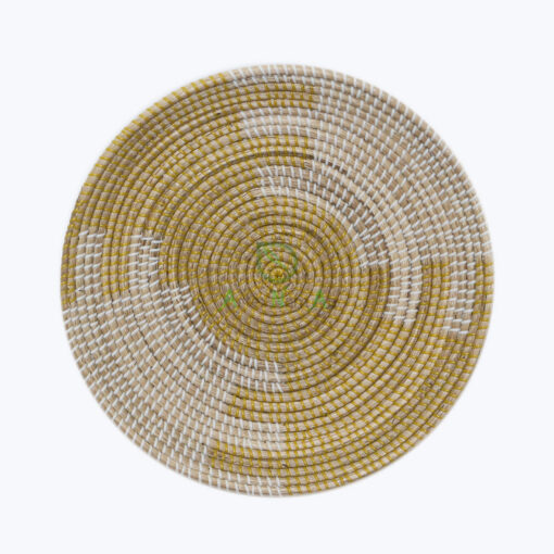 handmade round seagrass wall decor basket for home decor