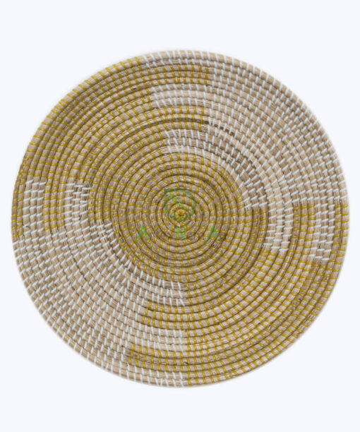 handmade round seagrass wall decor basket for home decor