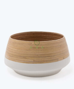 Vietnam wholesale indoor bamboo flower pots & planters with tray for home decor S 18 16 001 1