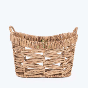 curved water hyacinth storage basket with handles from only $5.93