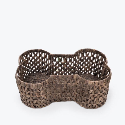 Natural Woven Water Hyacinth Bone Shape Toy Storage Basket