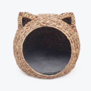 wholesale water hyacinth cat cave bed with a mat