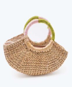 Natural Water Hyacinth Semicircular Fashion Bag Bali From Vietnam