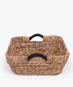 Water Hyacinth Hamper Trays Wholesale With Handles W 06 05 338 01