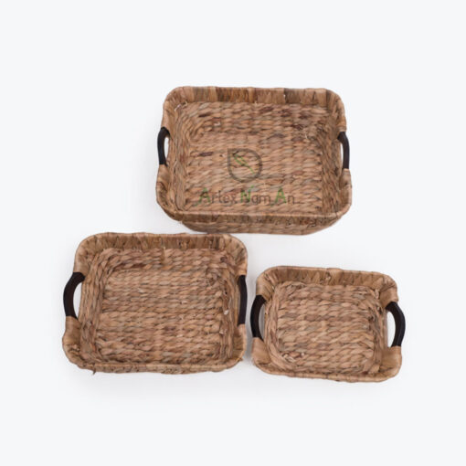 Water Hyacinth Hamper Trays Wholesale With Handles W 06 05 338 01