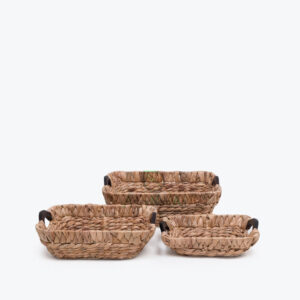 Water Hyacinth Hamper Trays Wholesale With Handles W 06 05 338 01