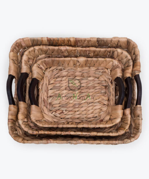 Water Hyacinth Hamper Trays Wholesale With Handles W 06 05 338 01