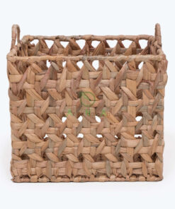 Water Hyacinth Wholesale Wicker Baskets With Handles Make in Vietnam W 06 05 332 01