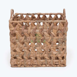 Water Hyacinth Wholesale Wicker Baskets With Handles Make in Vietnam W 06 05 332 01