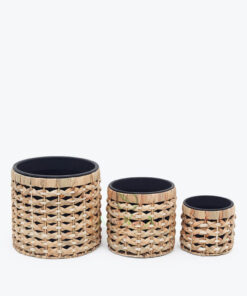 Wholesale Woven Water Hyacinth Indoor Planter Manufactured in Vietnam W 06 16 022 01