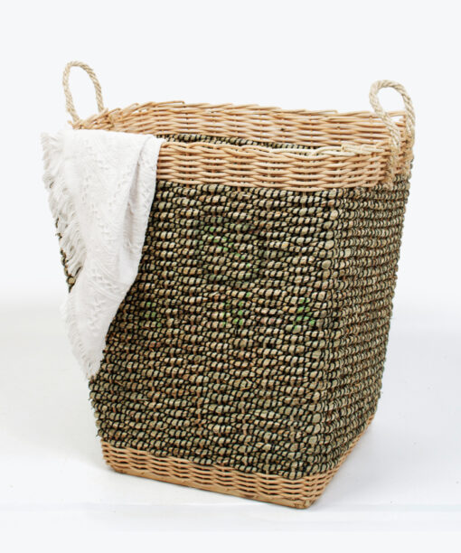 Large Seagrass Storage Laundry Basket With Handles SG0100022301