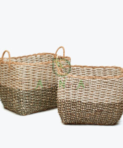Large Seagrass Storage Laundry Basket With Lid SG0100011201