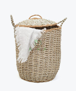 Large Seagrass Storage Laundry Basket With Lid SG0100018701